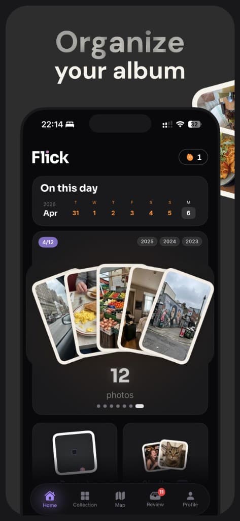 Flick: Organize your album with calendar and stacks